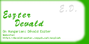 eszter devald business card