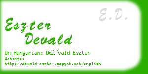 eszter devald business card